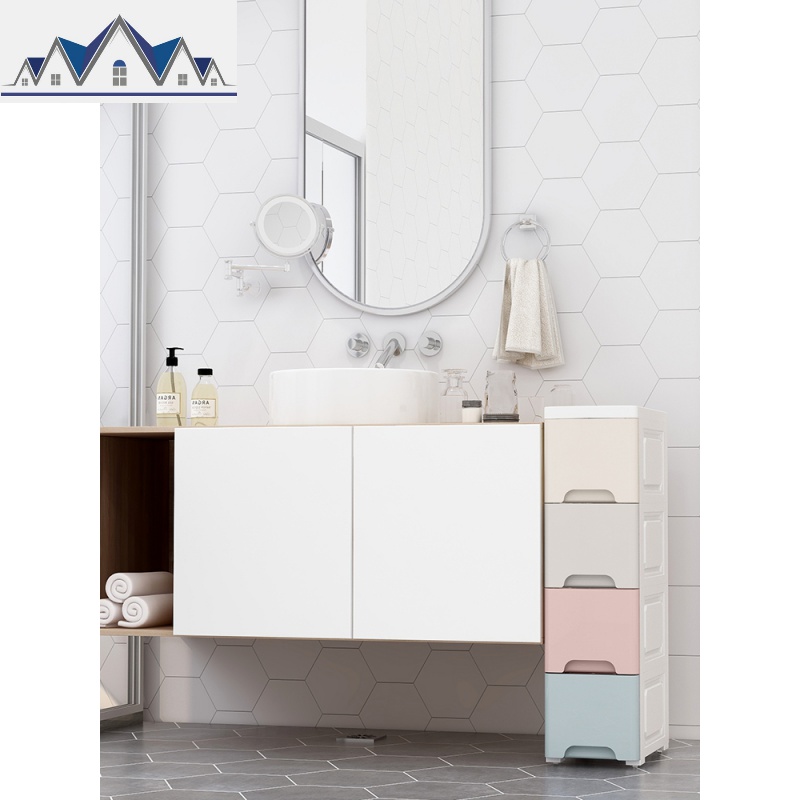 抽屉式收纳柜夹缝超窄间隙整理床头柜零食玩具衣服多层储物柜 三维工匠高清大图