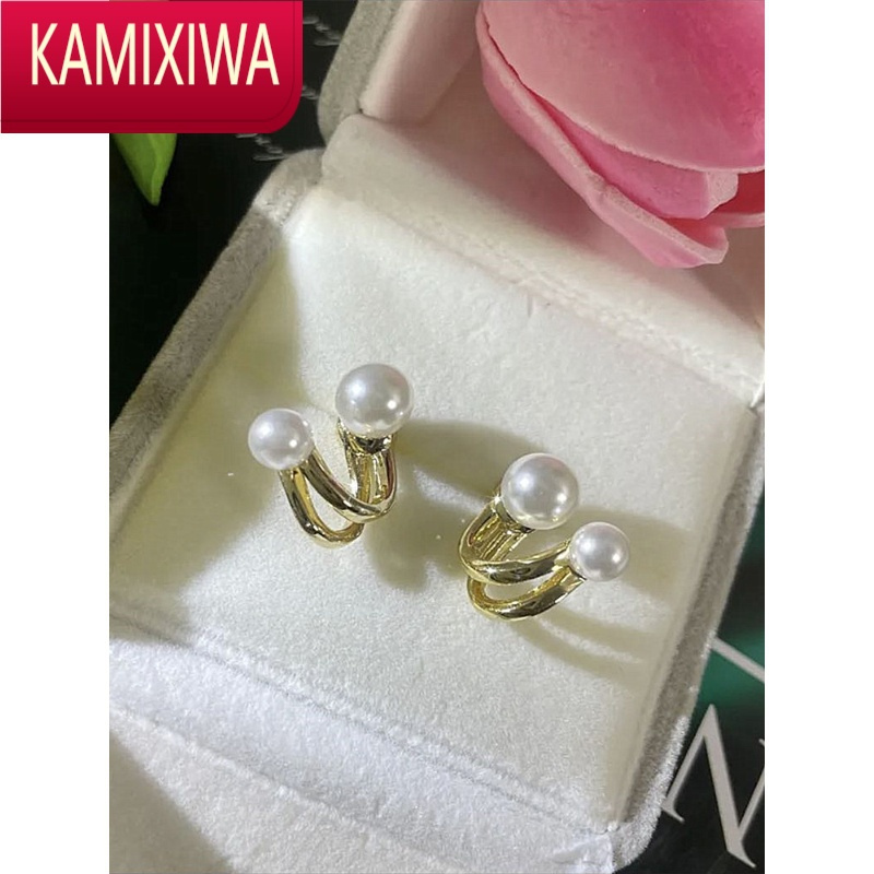 KAMIXIWA设计感一款两戴珍珠耳环简单大方百搭个性耳坠日韩气质潮简约耳钉