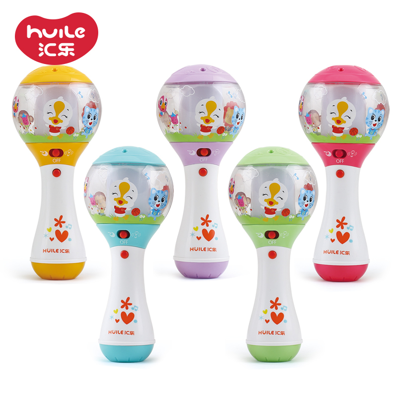 汇乐玩具(HUILE TOYS)好奇沙锤 697 新生婴幼儿宝宝灯光音乐节奏棒益智手摇铃玩具