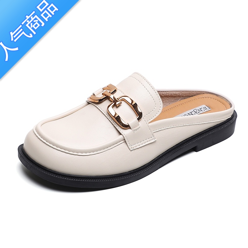 SUNTEK大码女鞋4一43胖脚宽肥夏季新款凉拖包头凉鞋女平底半拖鞋舒服42高清大图