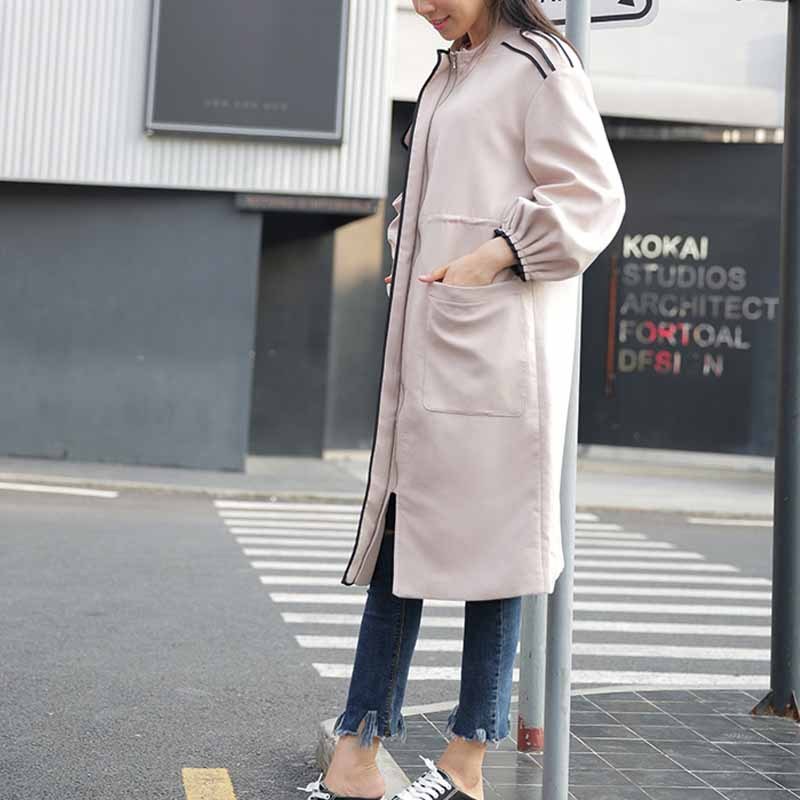 2018新款女装 女土春秋中款韩版春季中长款秋装春天短款外套风衣