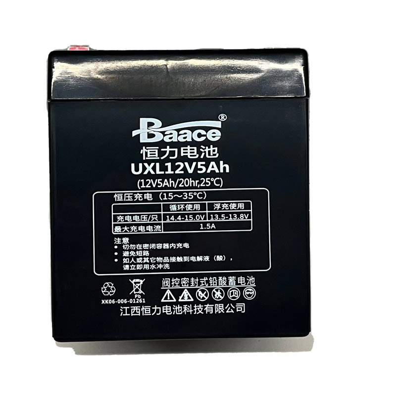 BAACE恒力铅酸蓄电池UXL12V5Ah(8节12V5AH一组) 组高清大图