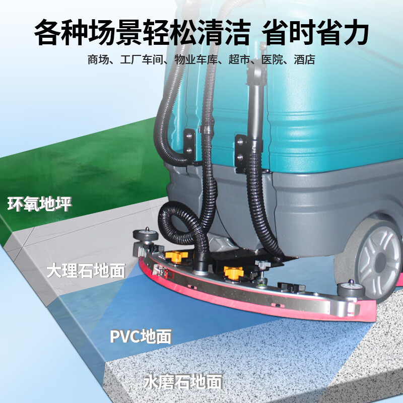 亚伯兰 锂电款双刷盘驾驶式全自动洗地机 A800-2 绿色 GFKJDX高清大图