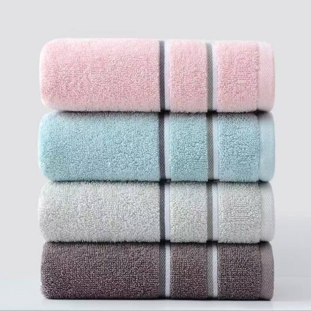 洁丽雅毛巾纯棉洗脸巾吸水全棉家用70*34cm 4条装高清大图