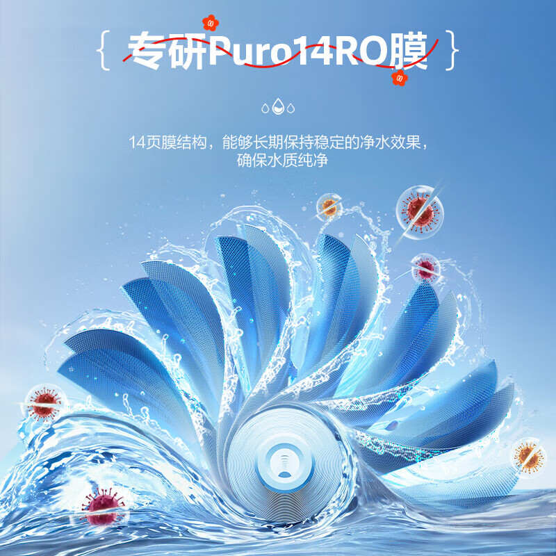 海尔(Haier)净水设备家用净水器鲜活水Pro智慧双出水净水机厨下直饮水机出水可视化TDS净饮机 智慧鲜活水小红花系列高清大图