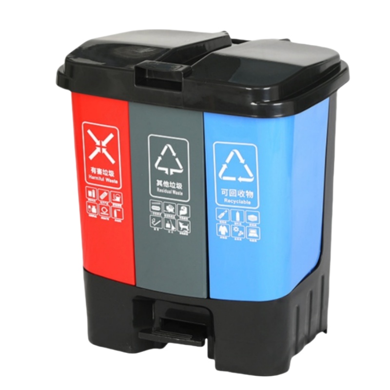 桃锦堂脚踏垃圾桶三桶个高清大图