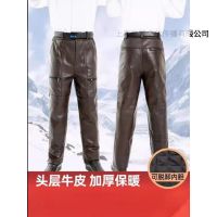 举翼王子头层牛皮皮裤真皮秋冬可拆内胆防风潮摩托车长裤