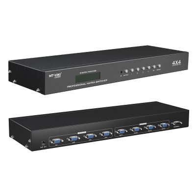 迈拓维矩 MT-VT414 4口 多路VGA矩阵切换器 4进4出 带音频 带遥控