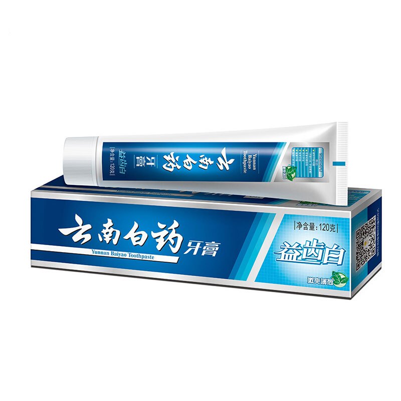 云南白药 益齿白 激爽薄荷 牙膏 120g（单位：支）