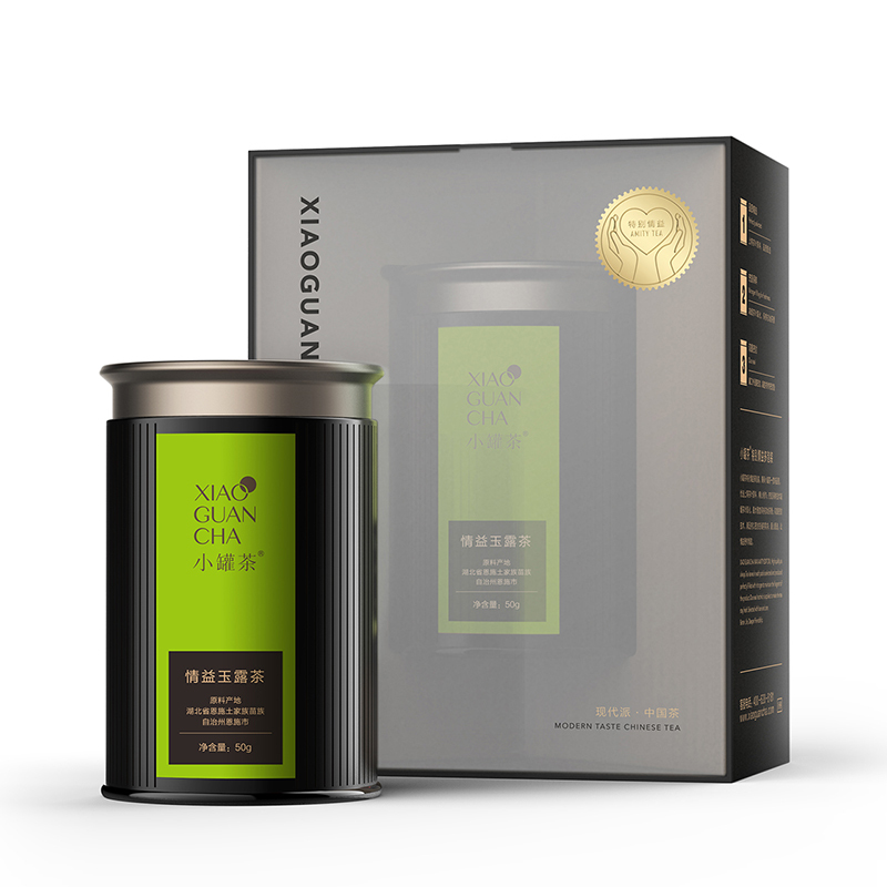 小罐茶扶贫茶多泡系列情益恩施玉露绿茶茶叶礼盒装50g