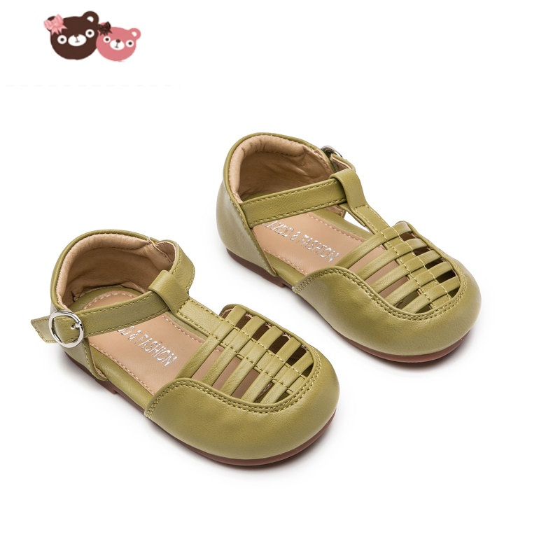 绿彩虹光宝宝凉鞋女童鞋夏季1一3岁儿童包头凉鞋女宝宝公主凉鞋小童鞋