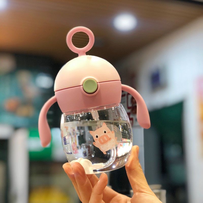 舒弗lachouffe宝宝吸管水杯防呛带重力球男女儿童学饮杯防摔幼儿园