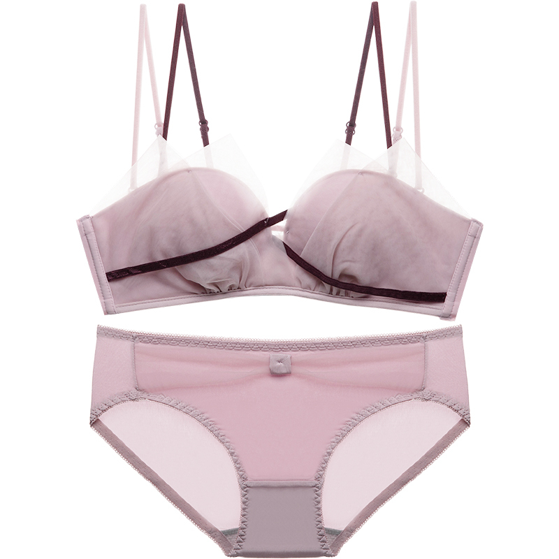 蕾丝性感内衣内裤套装女聚拢透气无钢圈舒适胸罩甜美少女文胸文胸套装