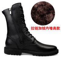 冬季马丁靴男靴内增高男士靴子真皮高筒加绒保暖棉鞋高帮男鞋