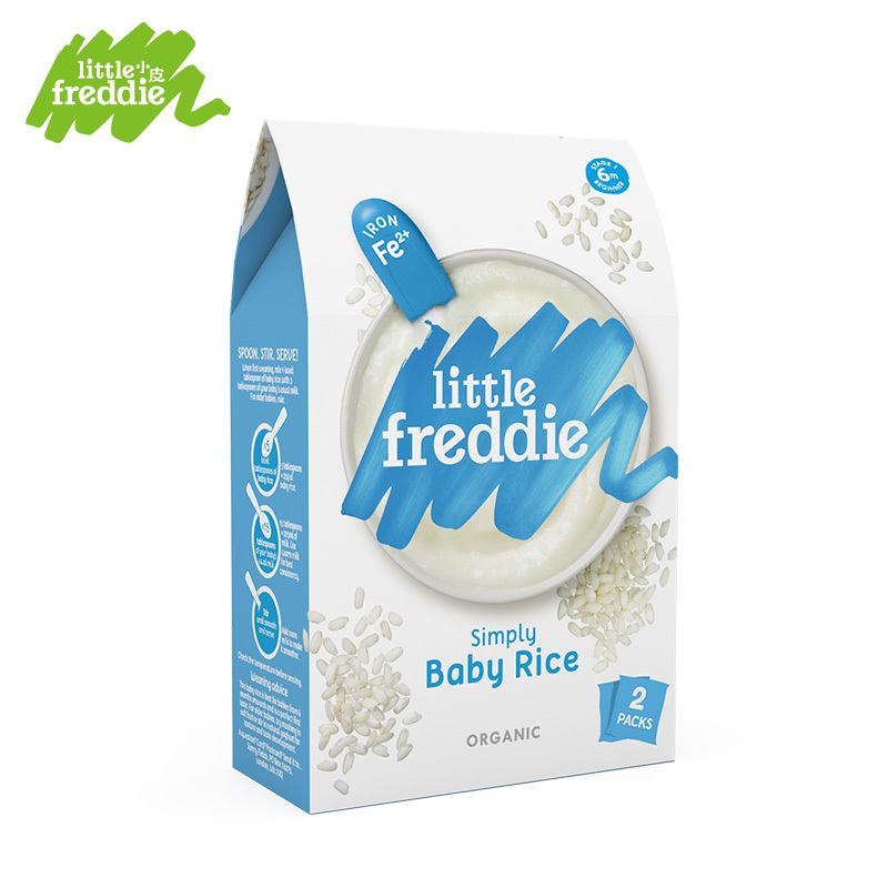 Little Freddie 小皮欧洲进口原味有机婴幼儿大米粉160g高铁宝宝辅食营养米糊1段