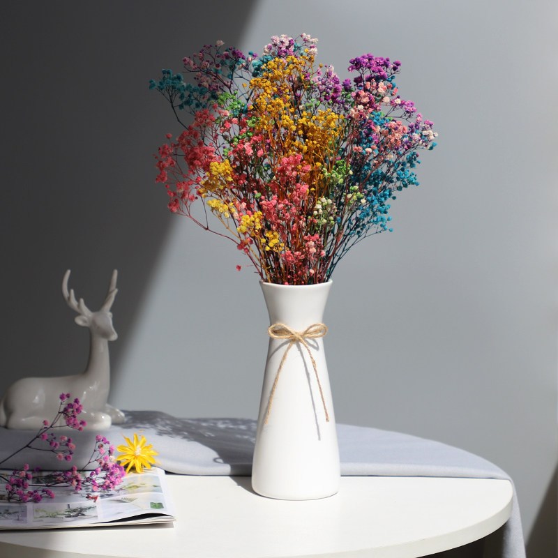 满天星花瓶陶瓷文艺小清新家居饰品现代简约客厅插花干花创意摆件