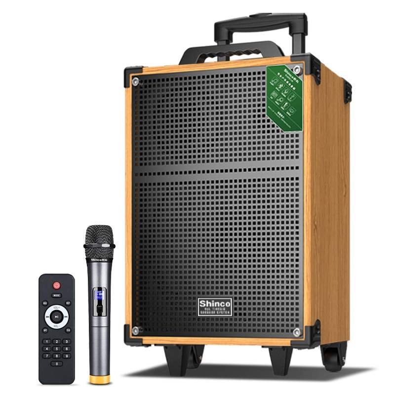 shinco新科k13广场舞音响移动拉杆音箱户外ktv带便携式无线话筒k歌8寸