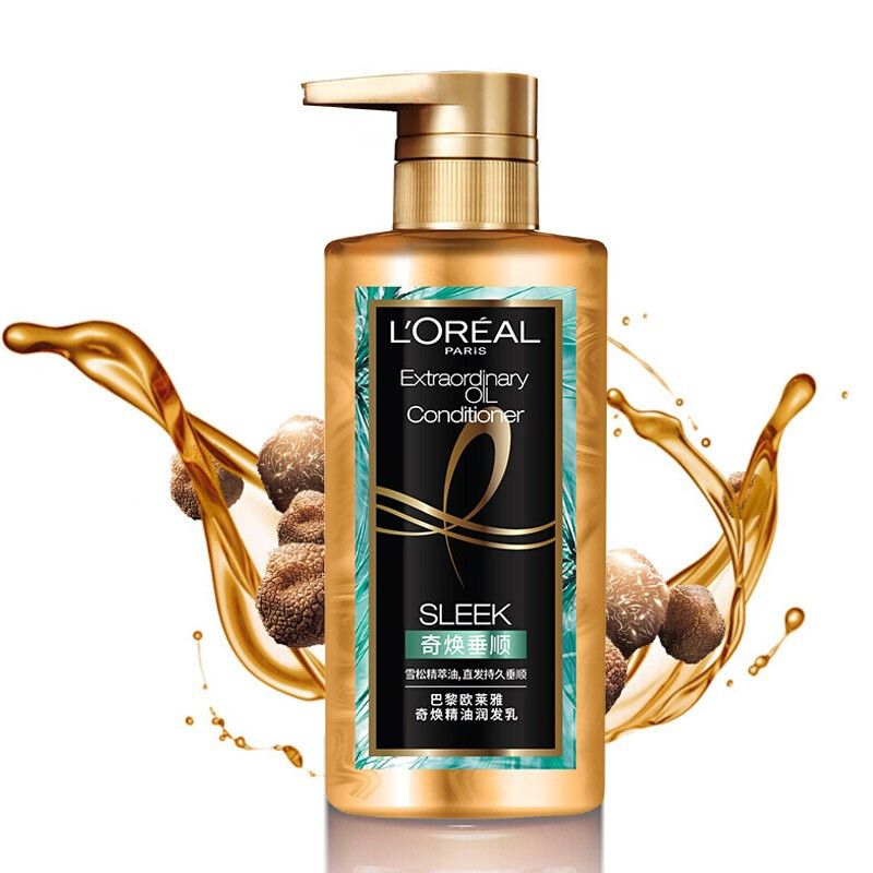 欧莱雅(LOREAL)奇焕精油 润发乳 奇焕垂顺 440ML 大金瓶护发素 无硅油