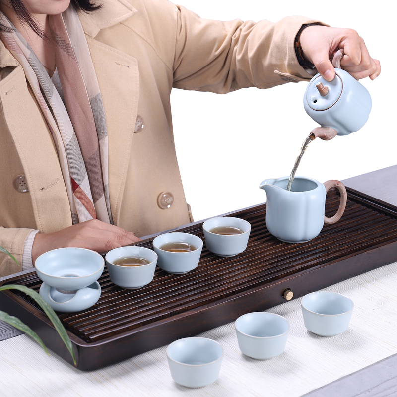 福运连连汝窑茶具套装