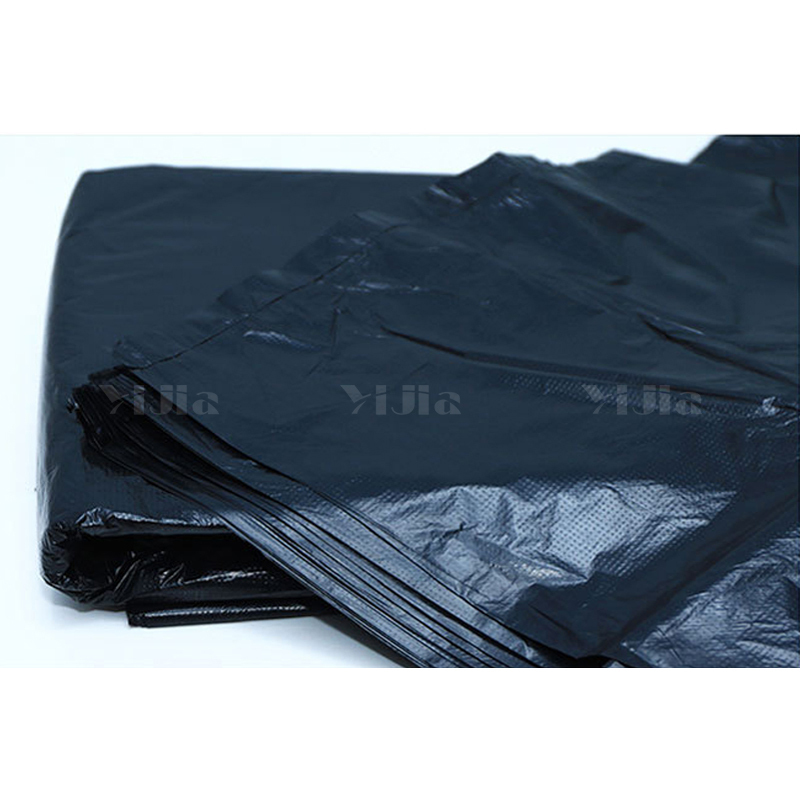 翌嘉 YJ4112102物业大号黑色垃圾袋平口商用加厚垃圾袋酒店厨房环卫大塑料袋 60*80/4丝高清大图