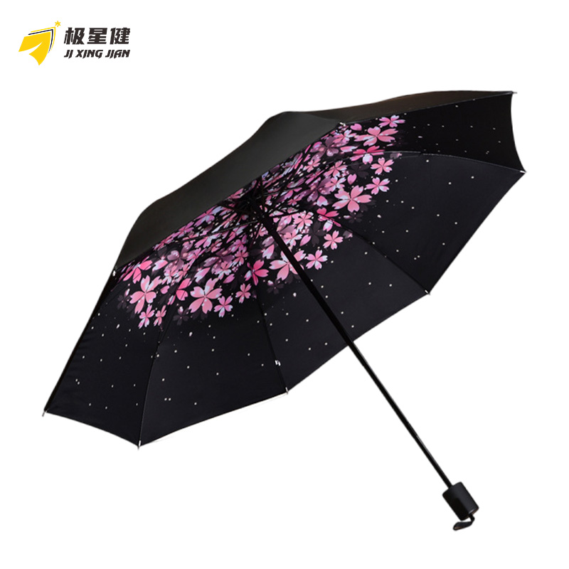 极星健 太阳伞 8K三折 把高清大图