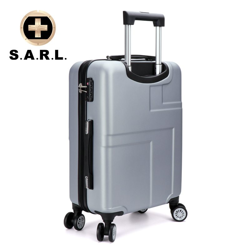 S.A.R.L瑞士拉杆箱 静音万向轮 男女通用旅行箱密码锁 可放15.6寸笔记本电脑包太空银26寸
