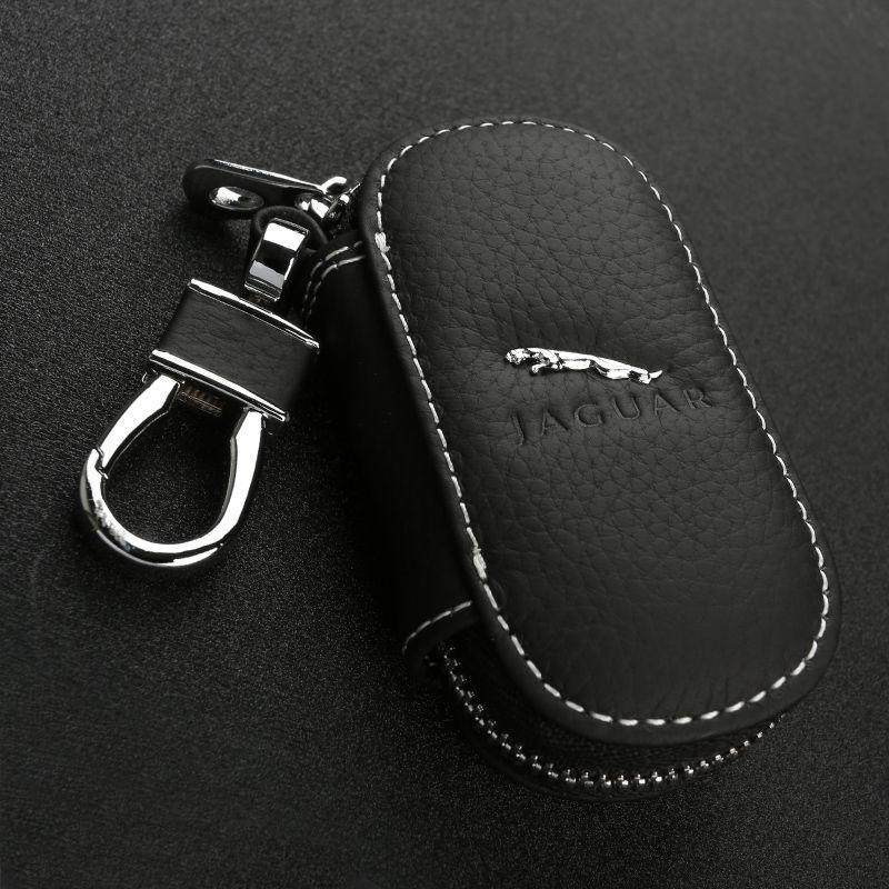 捷豹钥匙包真皮汽车xfl钥匙扣xelfpacexj捷豹真牛皮钥匙包套扣真牛皮