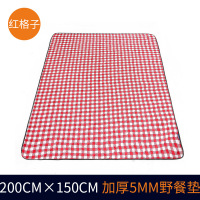 公狼野餐垫户外牛津布防潮垫便携防水郊游春游地垫布垫子露营草坪防潮垫子 2*1.5米红白格子