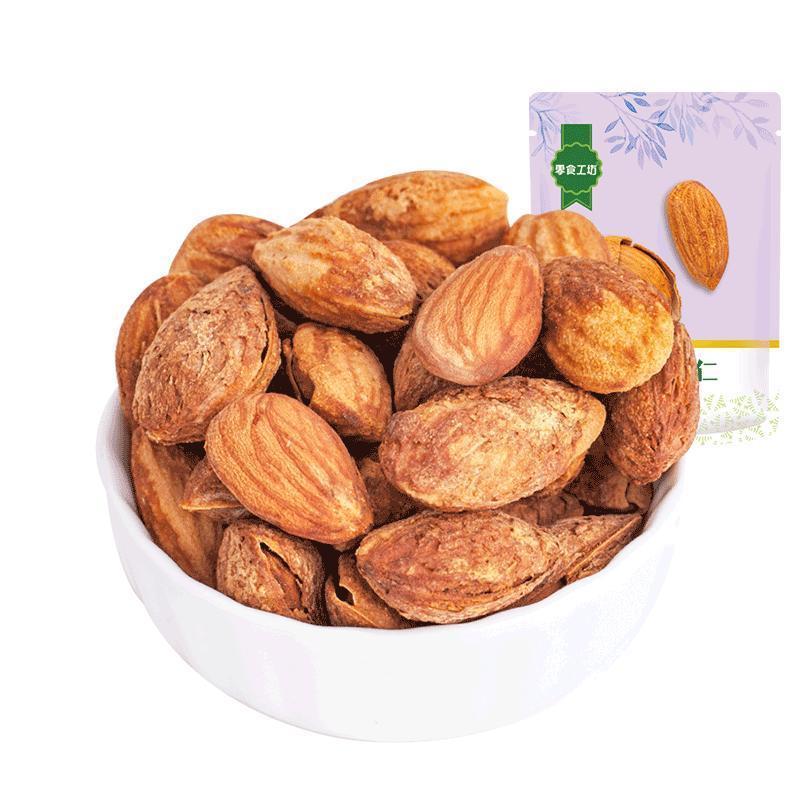 零食工坊(snack show)手剥扁桃仁200g*1袋 奶香味奶油味坚果零食小吃干果巴坦木袋装