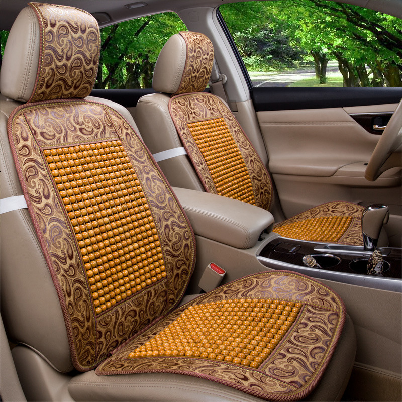 夏季汽车用坐垫木珠透气隔热单个凉垫凉席座椅座套主驾驶员夏天