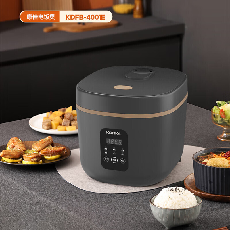 康佳(KONKA)家用大容量4L智能电脑款电饭煲电饭锅大火力柴火饭不粘内胆 KDFB-4001E高清大图