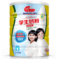 明一（wissun） 明一高钙高铁奶粉 高钙牛奶粉中老年成人全脂奶粉900克 罐装