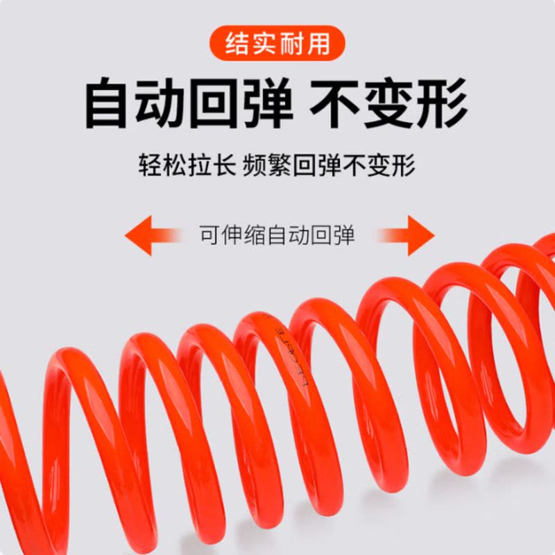 PU弹簧气管软管空压机货车吹尘枪专用伸缩管子气动高压气泵8X5mm新款金属学与金属工艺 红8x5-弹簧管3米-带接头图片