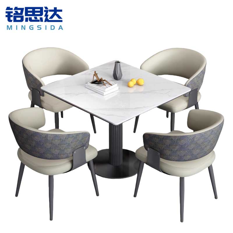铭思达洽谈桌1桌4椅90cm套高清大图