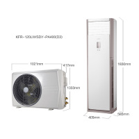 Midea/美的 变频 大5匹P柜机立式单冷空调380V商用家用 LF-120LW/BP2SN8Y-PA401(B3)