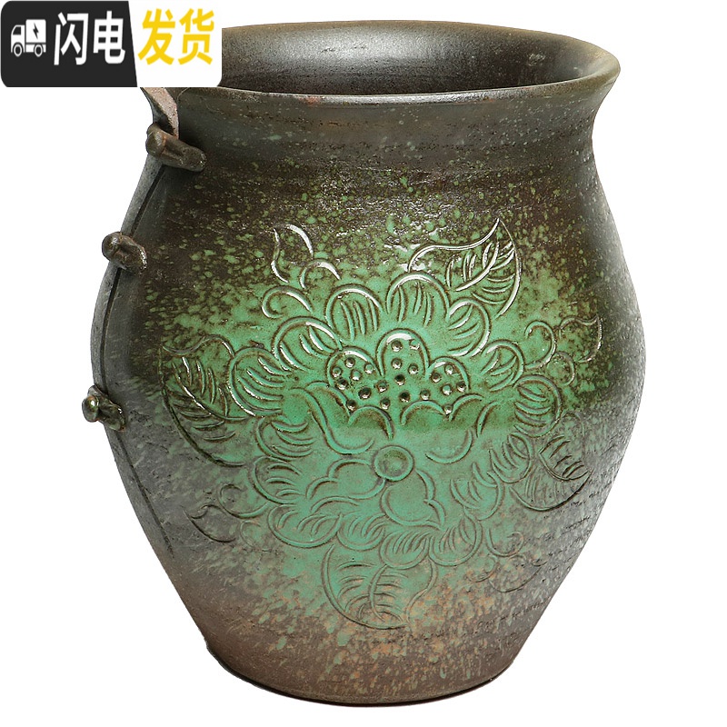 三维工匠法师老桩花盆特大号粗陶陶瓷多肉植物花盆高大号盆栽花盆 L-130 特大花盆容器高清大图