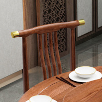 木帆家居(MUFAN-HOME)餐桌 新中式金丝檀木餐桌 实木餐桌椅组合 简约现代圆桌木质吃饭桌子 家用饭桌 餐厅家具