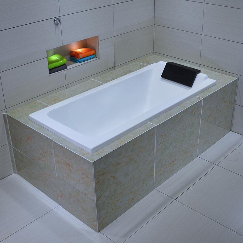 嵌入式亚克力普通浴缸小户型加深家用泡澡按摩五件套大浴池盆波迷娜