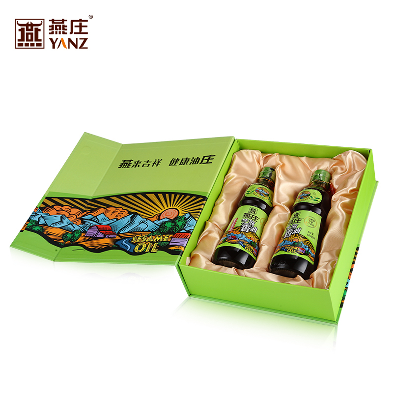 燕庄低温芝麻香油500ml*2礼盒