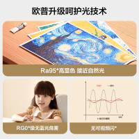 欧普隐形电风扇灯吊扇奶油风餐厅吊灯卧室客厅简约现代灯具餐厅一级能效 呵护光 送遥控器