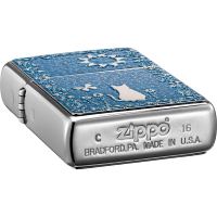 zippo芝宝打火机美国原装ZIPPO之宝防风煤油打火机月下猫思ZBT-4-62a