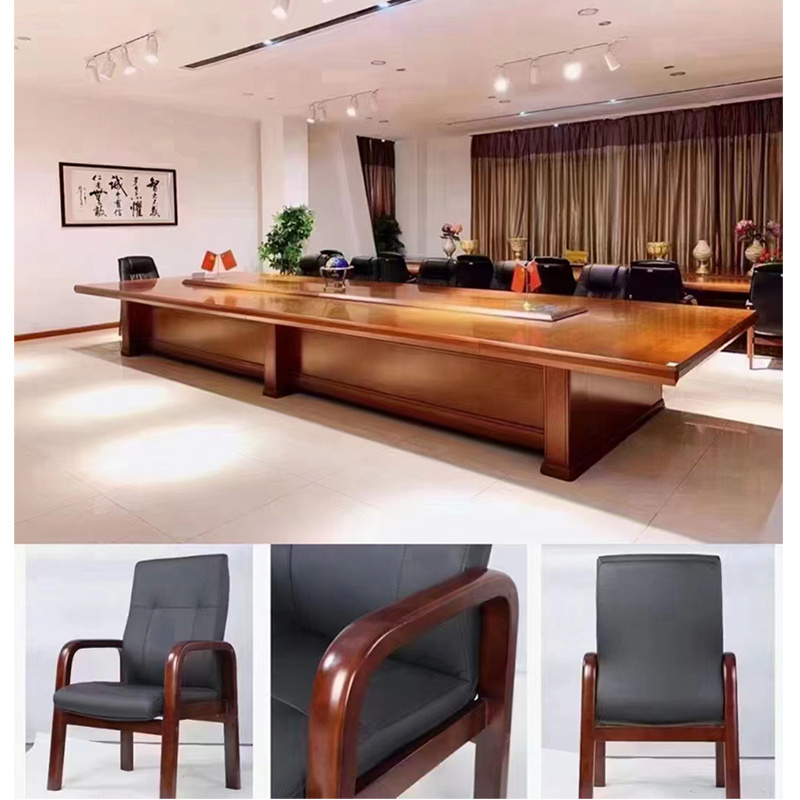 匡大会议桌4.6米油漆会议桌H1705F-4600(4600W*2000D*780H 带花槽)