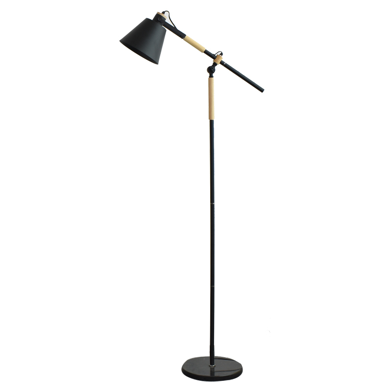 北欧美式护眼阅读落地灯客厅书房日式ins风高脚站灯长臂看书台灯