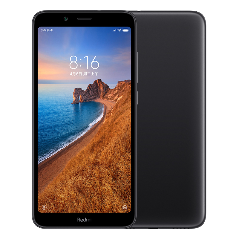小米 (MI) Redmi 7A 4000mAh超长续航 AI人脸解锁 2GB+32GB 磨砂黑 大电量大音量拍照游戏智能手机 双卡双待 小米 红米移动联通电信全网通4G手机高清大图