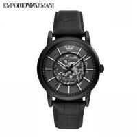 阿玛尼(EMPORIO ARMANI)AR60008机械表男 时尚镂空商男表 全自动机械表时尚休闲男士手表 欧美品牌