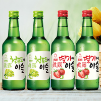 韩国进口真露烧酒果味清酒利口酒预调鸡尾酒 青葡萄味2瓶+草莓味2瓶