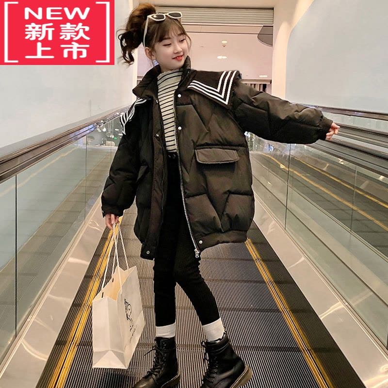 可莉允欧洲站女童棉服2022秋冬新款儿童棉袄洋气女孩外套棉衣中长款潮牌图片