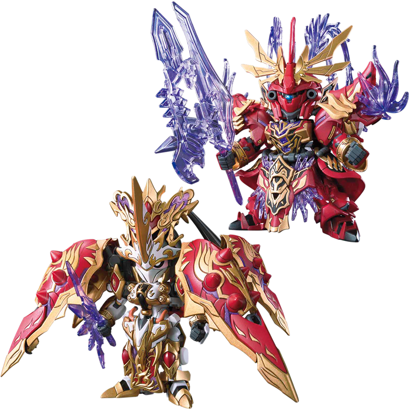 万代bandai三国创杰传套装高达拼装模型q版sdbb战士敢达玩具吕布貂蝉