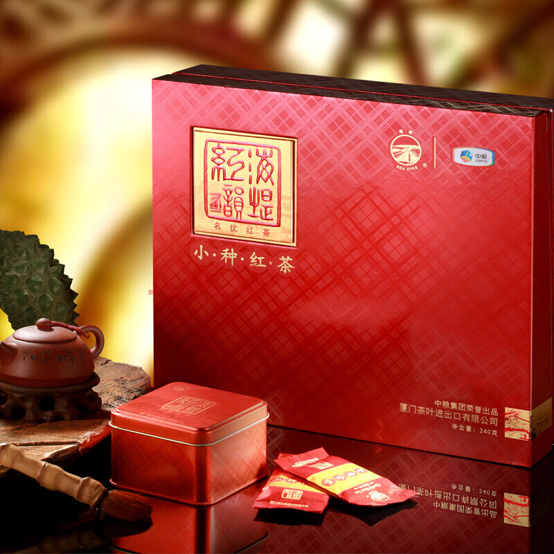 中茶 海堤茶叶 小种红茶 正山小种红茶 礼盒装 240g
