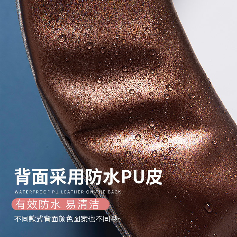 BONJEAN加厚毛绒马桶坐垫贴冬季家用防水马桶套拉链款通用坐便器垫圈高清大图